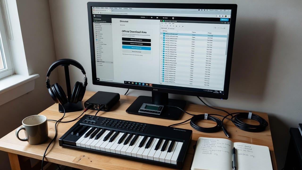 Producer preparing a SoundCloud download playlist with WAV and FLAC files for legal audio analysis